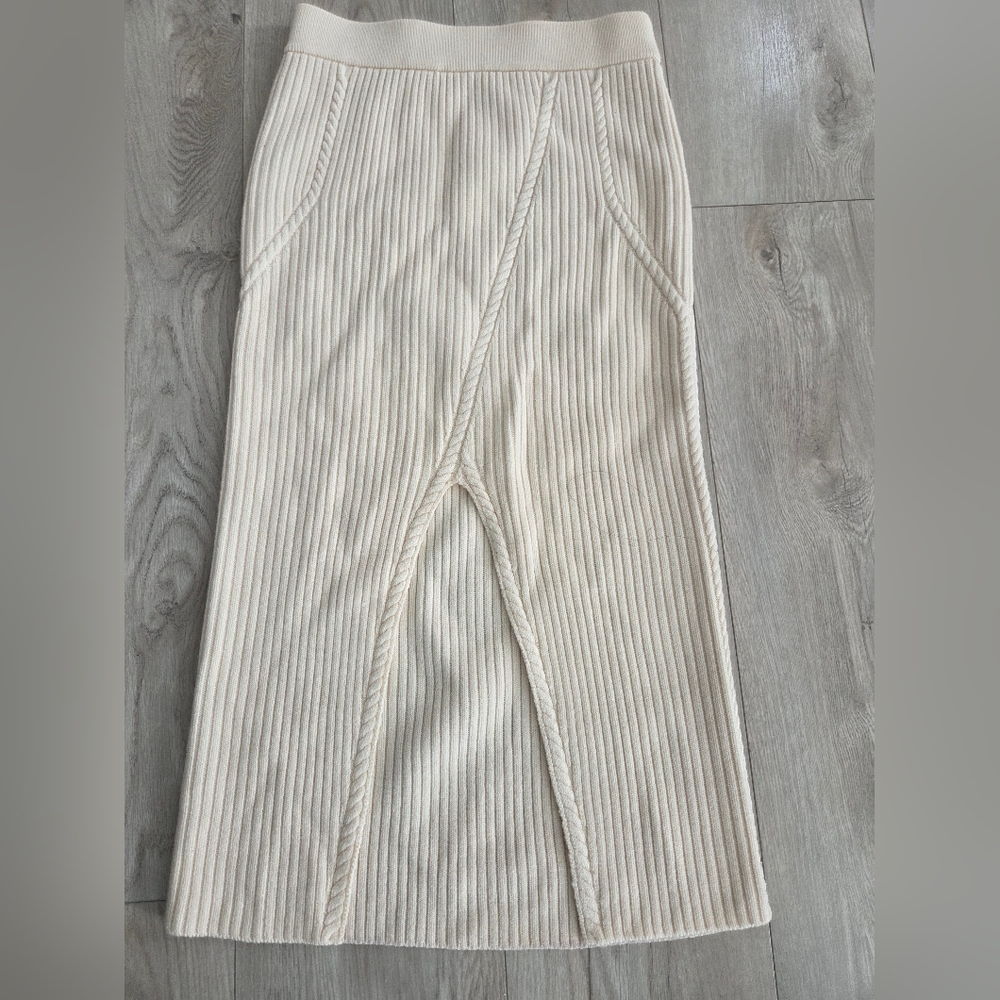 Willow Ivory Wool Skirt